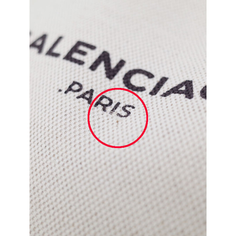 Balenciaga Cabas handbag logo canvas leather white black - Picture 9 of 9